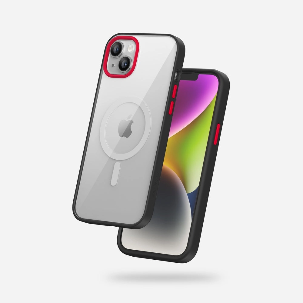 FLOLAB Surtect Tri-Fusion MagSafe Compatible Case  iPhone 14 Series (Black Clear) Screen Guard Elite Plus