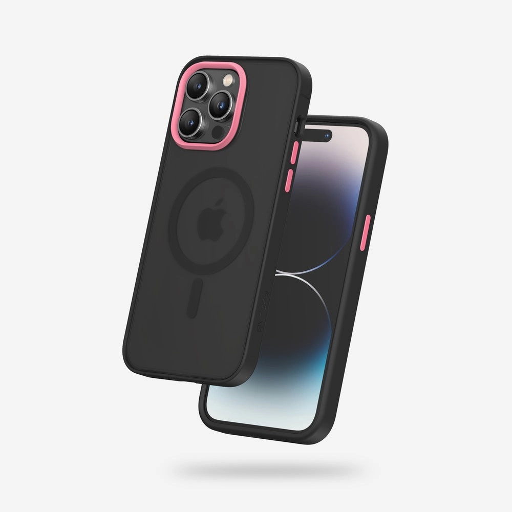 matte finish screen FLOLAB Surtect Tri-Fusion MagSafe Compatible Case  iPhone 14 Series (Stealth Black Frost)