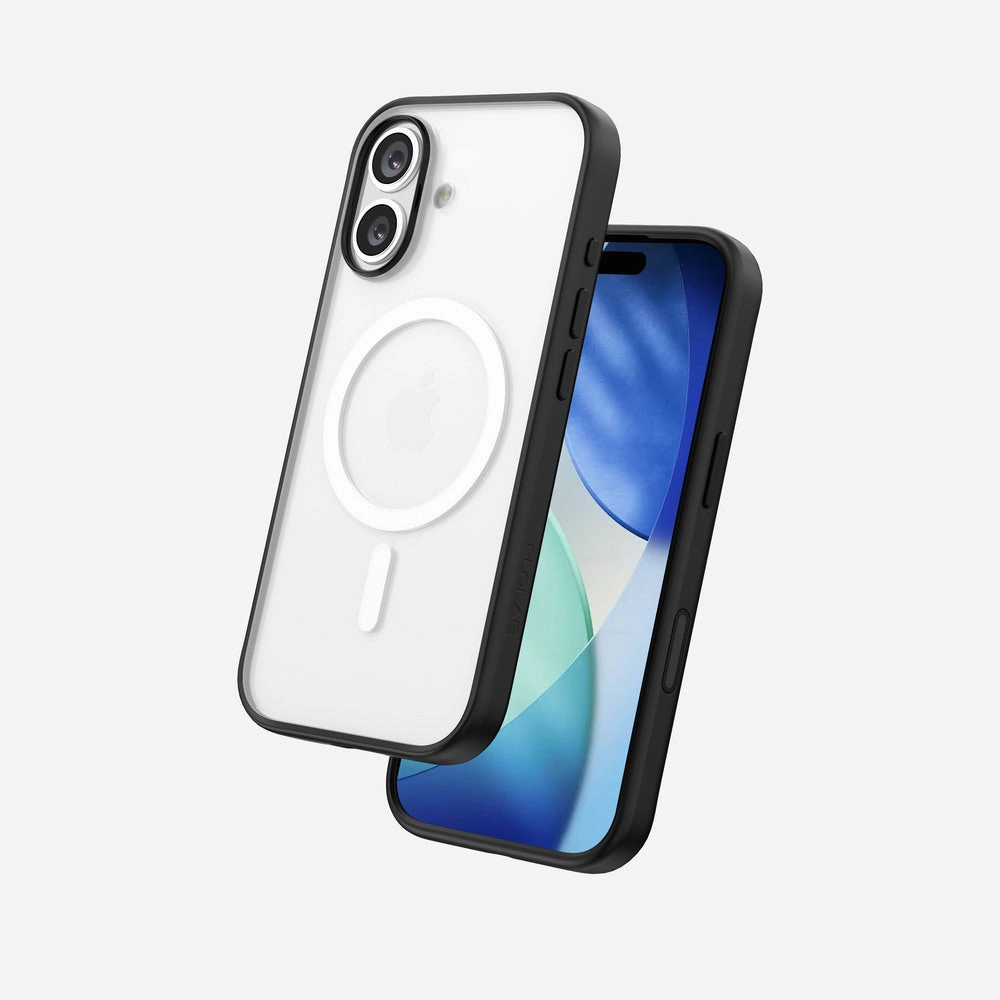 FLOLAB Surtect Tri-Fusion MagSafe Compatible Case  iPhone 17 Series (Black Frost White Ring) Screen Shield Pro Elite