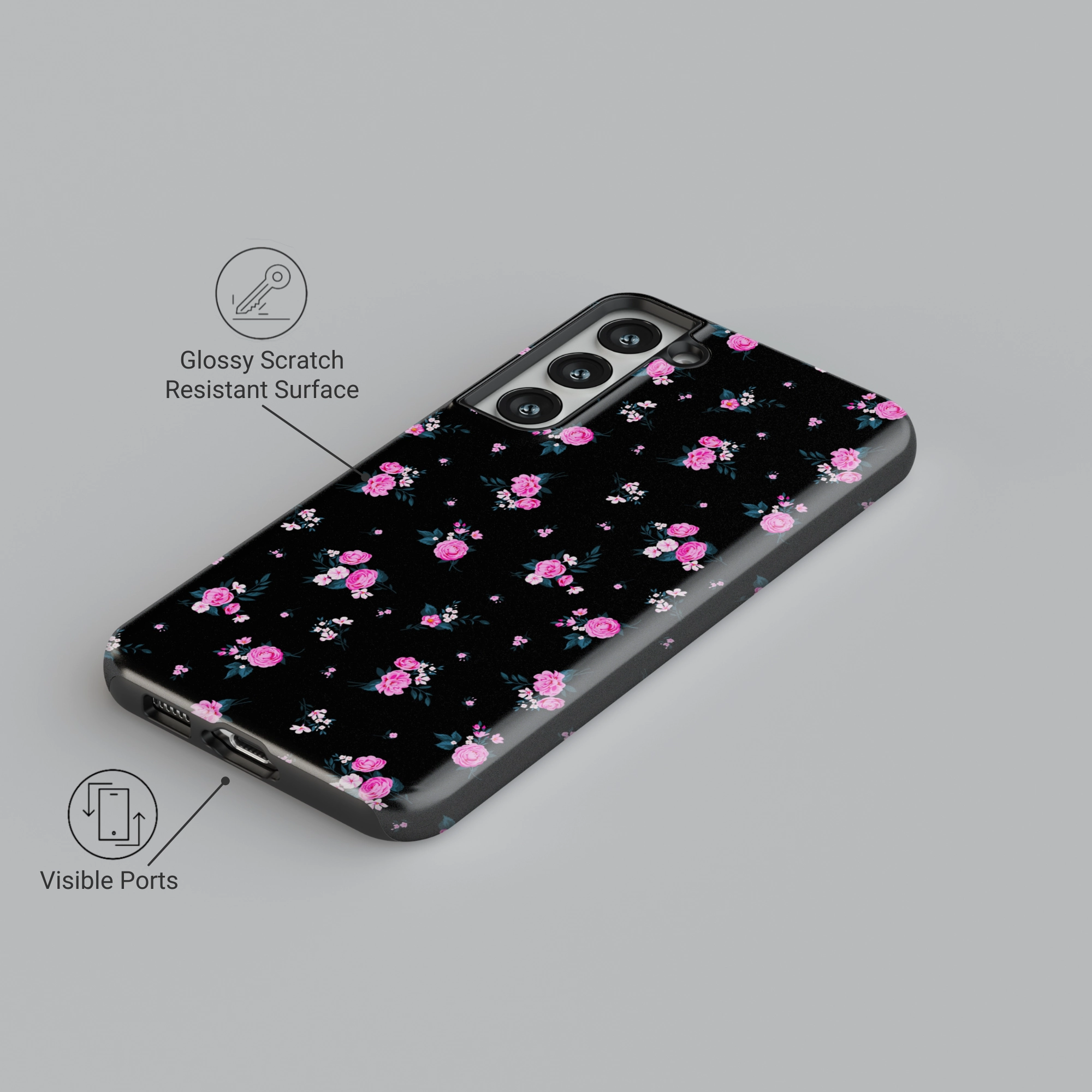 Fashion Touch Polished Surface Texture Floral Flick