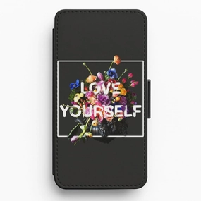 Durable Finish Floral Love Yourself - K Pop Flip / Wallet Phone Case