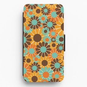 3D Effect Urban Accessory Flower Collage  Flip / Wallet Phone Case