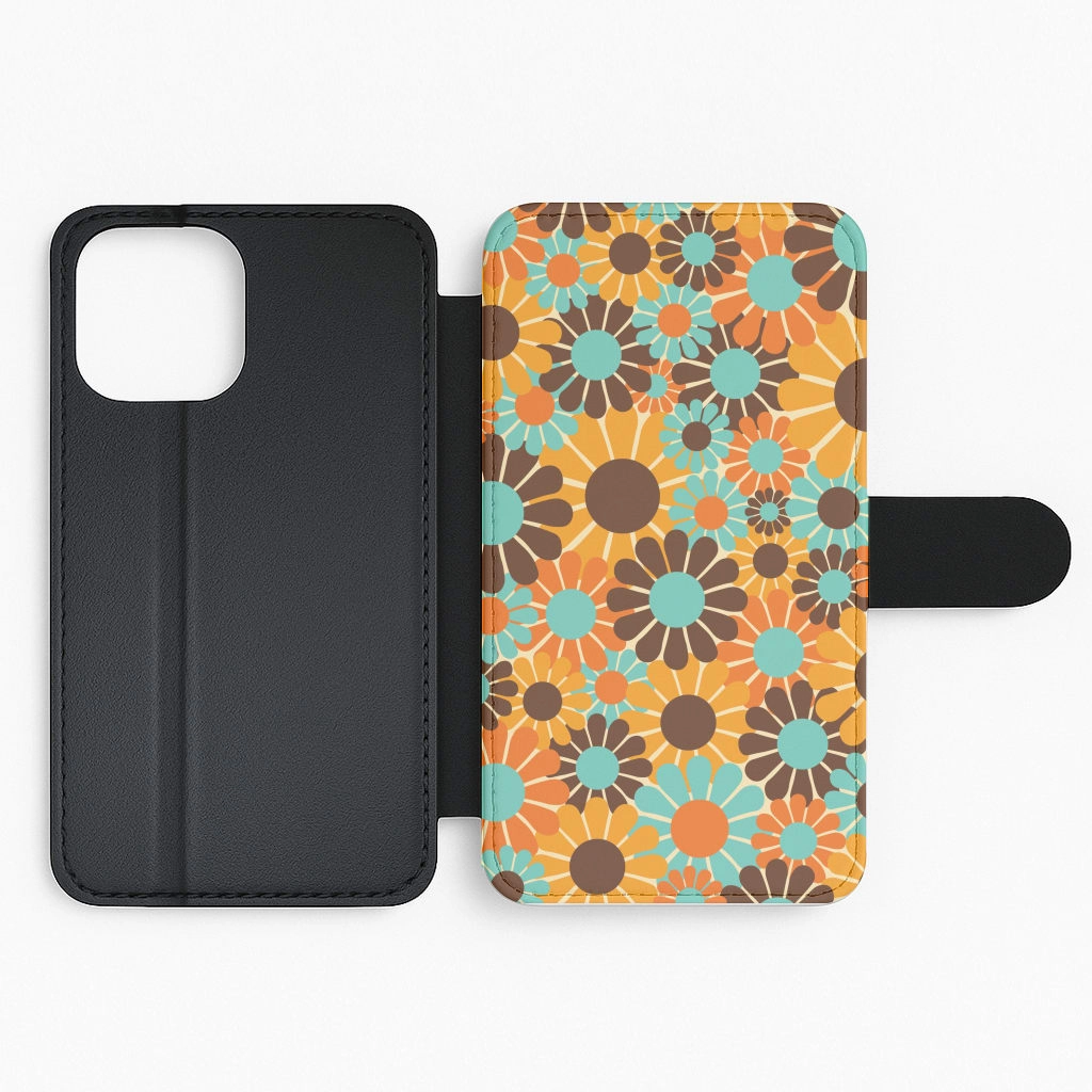Minimal Detail Protective Fit Flower Collage  Flip / Wallet Phone Case