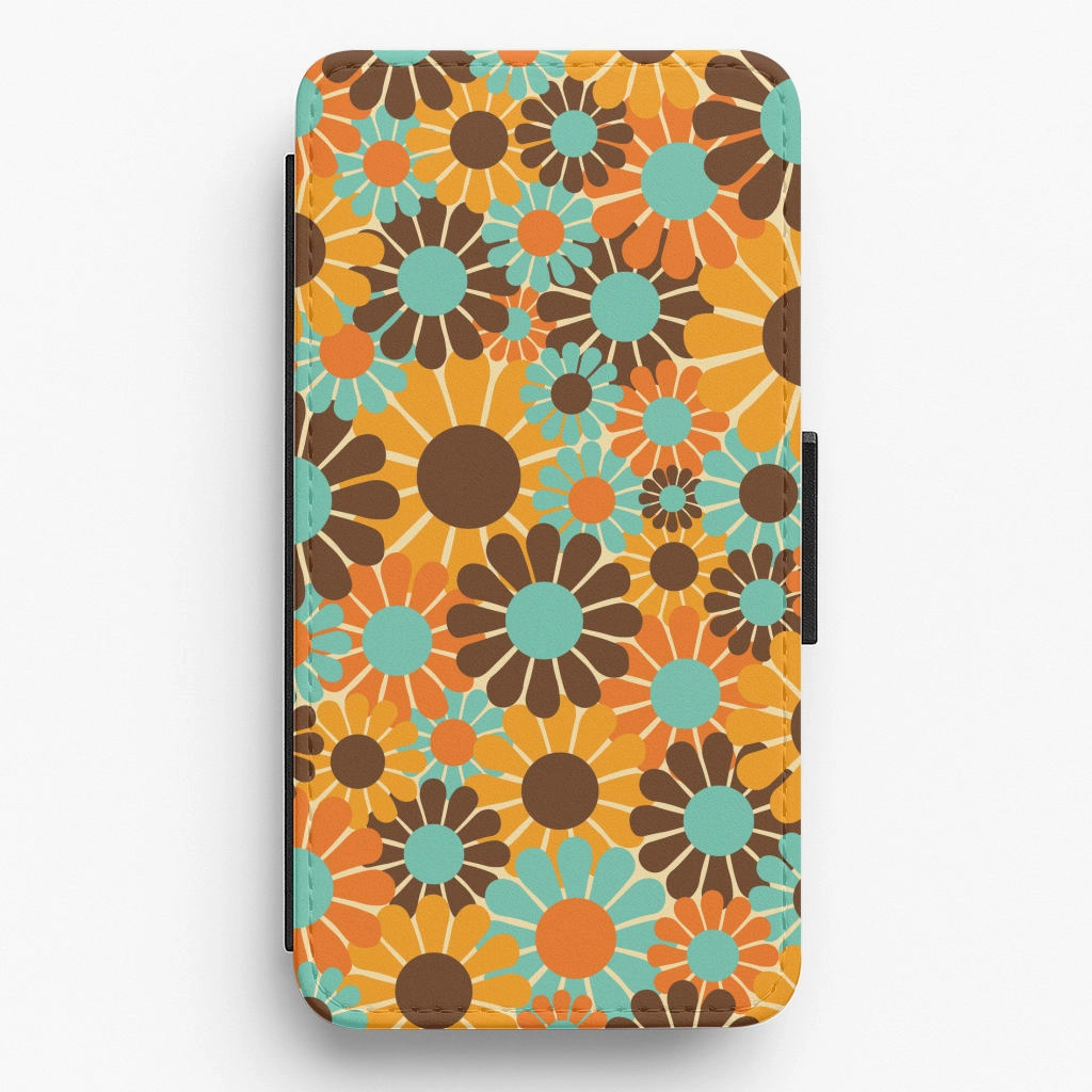 3D Effect Urban Accessory Flower Collage  Flip / Wallet Phone Case
