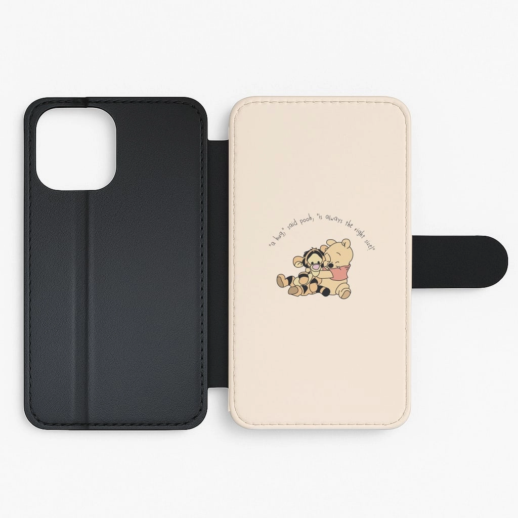 A Hug Said Pooh - Winnie Flip / Wallet Phone Case Handy Use