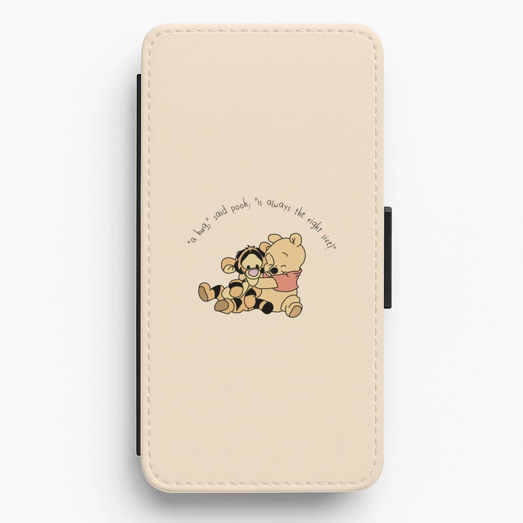 Soft Frame Modern Edge A Hug Said Pooh - Winnie Flip / Wallet Phone Case