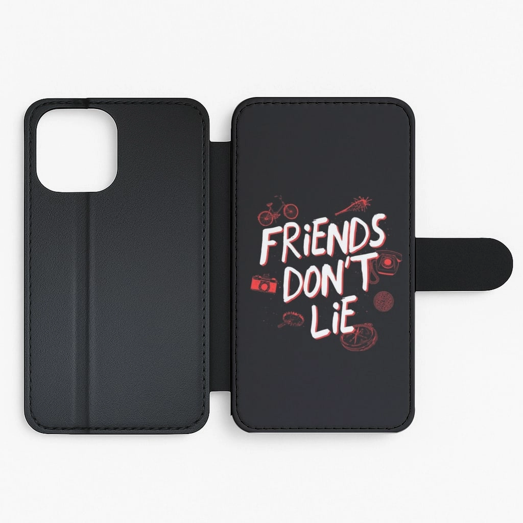 Smooth Edge Design Friends Don't Lie Flip / Wallet Phone Case