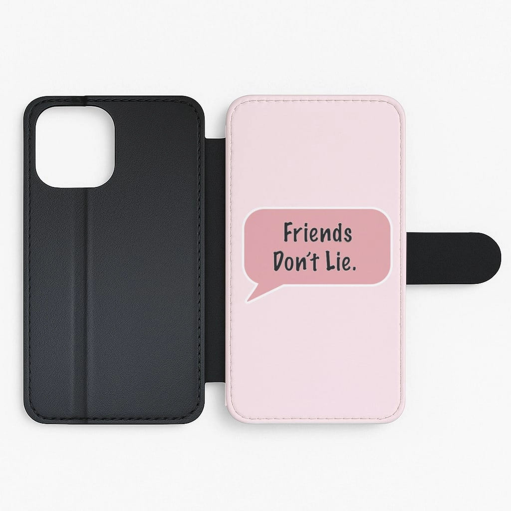 Friends Don't Lie Speech - Stranger Things Flip / Wallet Phone Case Wireless charging