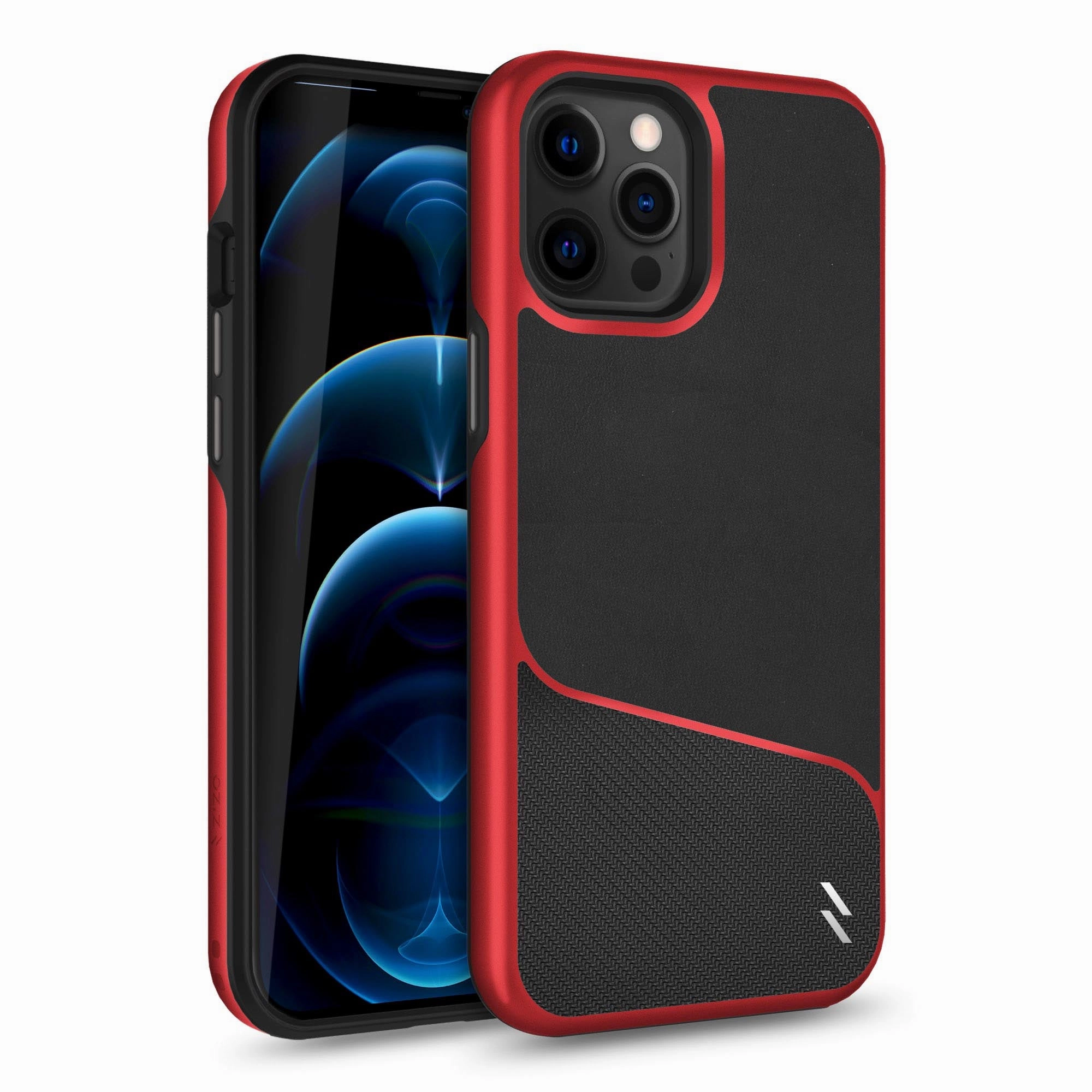 Trendy Look Impact shield ZIZO DIVISION Series iPhone 12 Pro Max Case - Black & Red
