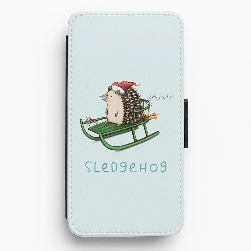 Strong Outline Christmas Jumper Pattern Gingerbread Man Flip / Wallet Phone Case