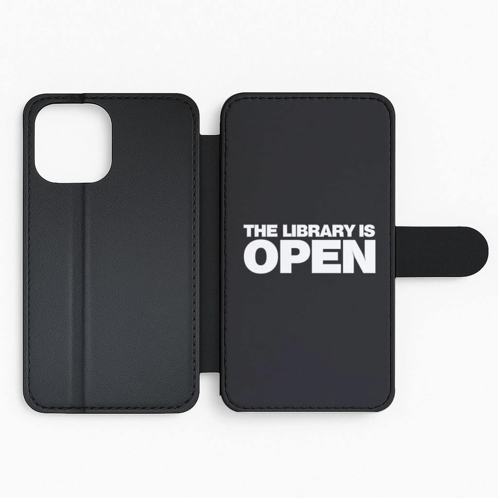 Hard Shell Smooth Look Texture The Library is OPEN - Drag Queen's Drag Race Flip Wallet Phone Case