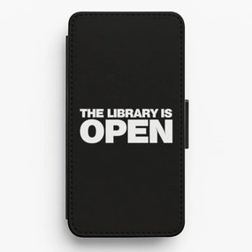 The Library is OPEN - Drag Queen's Drag Race Flip Wallet Phone Case Durable Build Texture