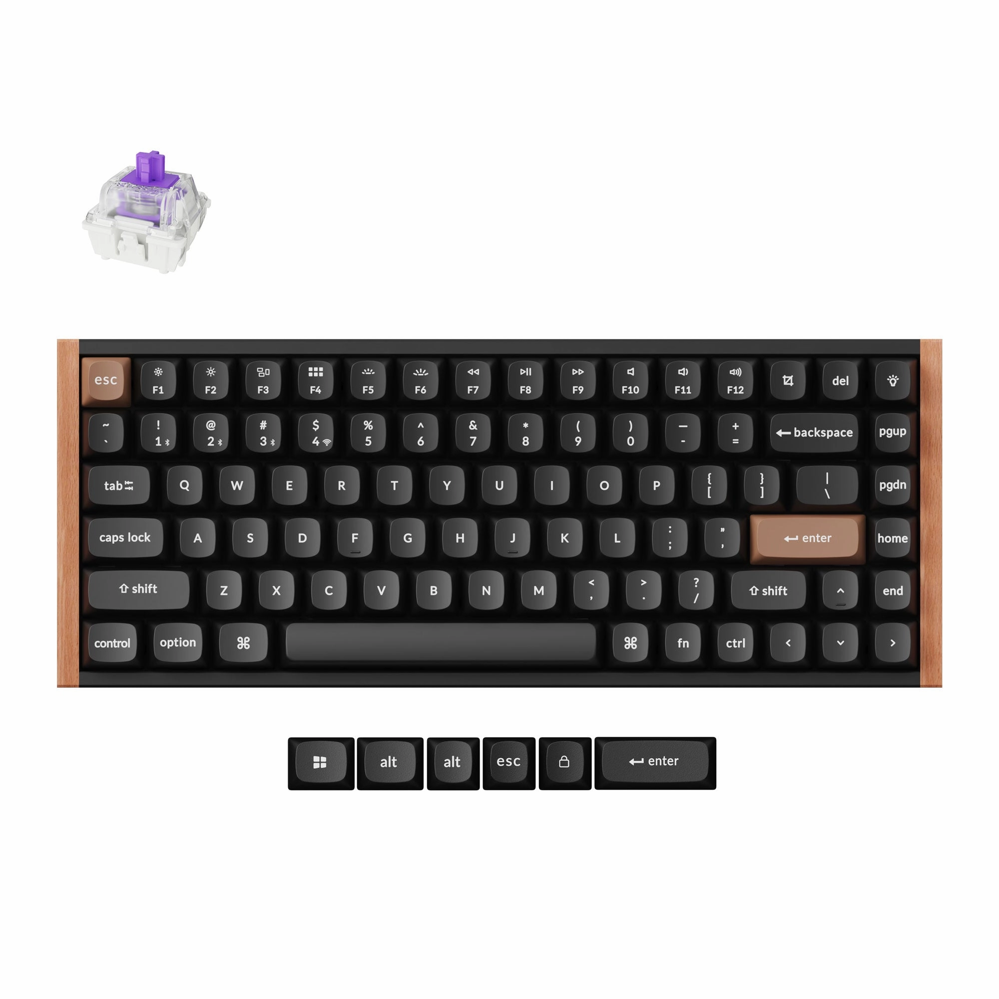 Keychron K2 HE Wireless Magnetic Switch Custom Keyboard Mechanical Per-Key Lighting Compact Gaming Pad