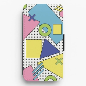 Geometric Abstract Shapes Pattern Flip / Wallet Phone Case Enhanced Comfort