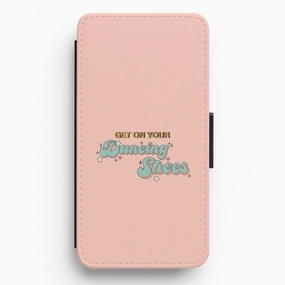 Get On Your Dancing Shoes Flip / Wallet Phone Case Gloss Surface Layer Soft Surface Design