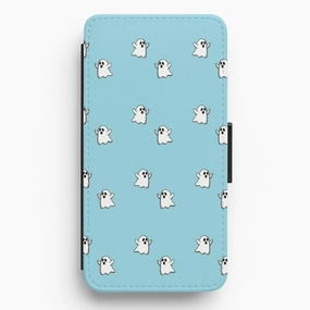 Ghost Pattern - Halloween Flip / Wallet Phone Case Subtle design Smooth Detail