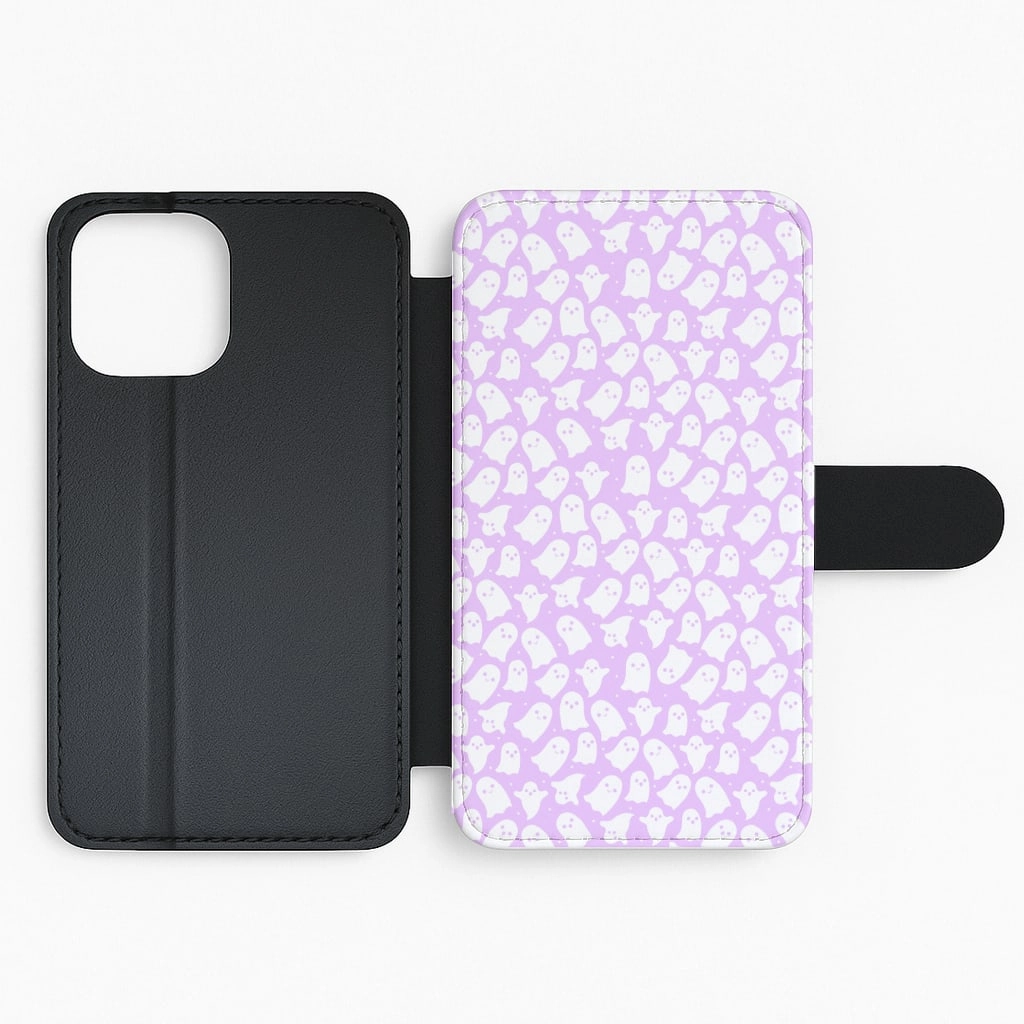 Ghost Pattern Flip / Wallet Phone Case Rugged Edge Texture Hybrid Pattern Design
