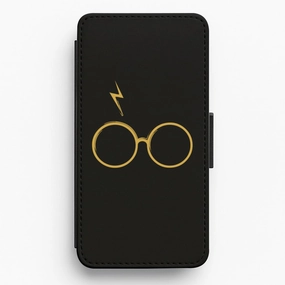 Handcrafted Design Protective Touch Glasses & Scar Flip / Wallet Phone Case