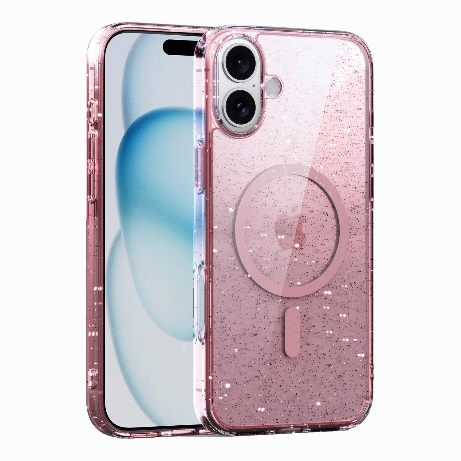 Glitter iPhone 16 Plus Case with MagSafe Anti Slip
