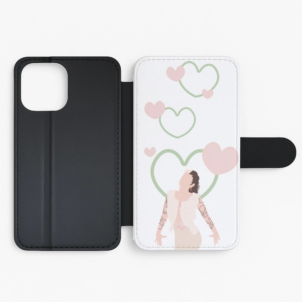 Hearts Flip / Wallet Phone Case Durable Build