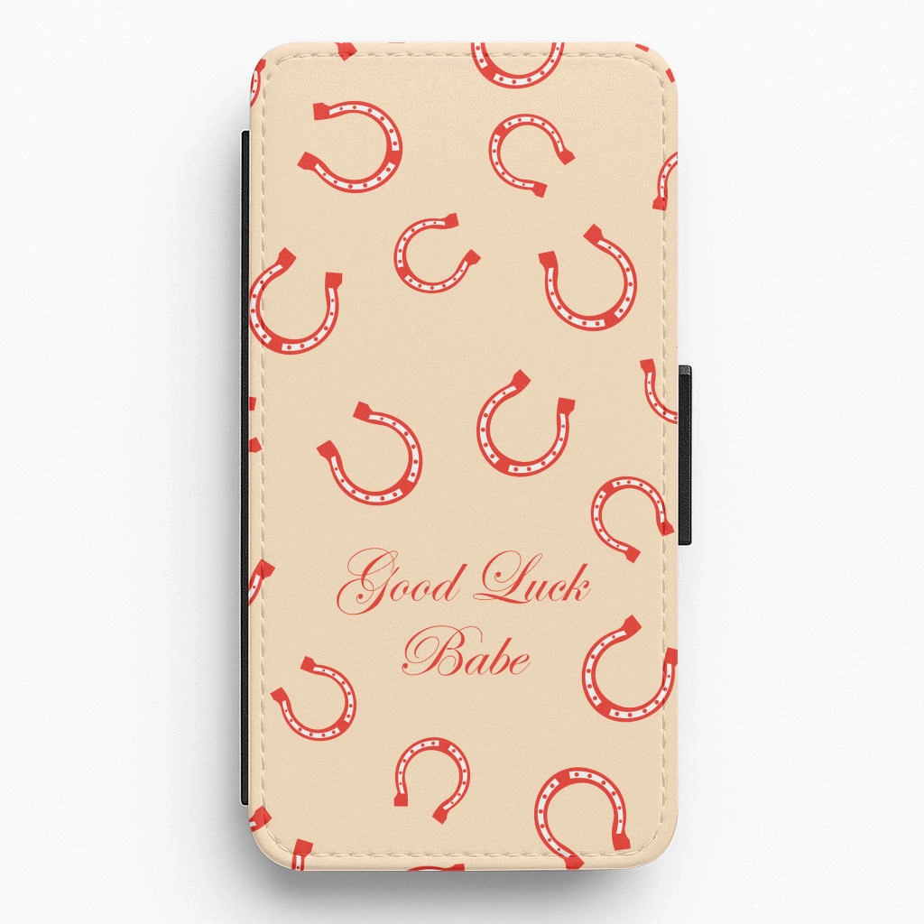 Slim Feel Good Luck Babe Horseshoe Flip / Wallet Phone Case
