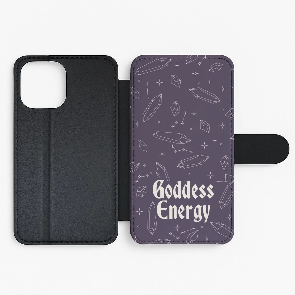 Matte Shield Layer Goodess Energy Pattern Flip / Wallet Phone Case