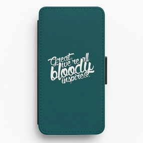 Durable Grip Refined Pattern Great, We're All Bloody Inspired - Maze Flip Wallet Phone Case