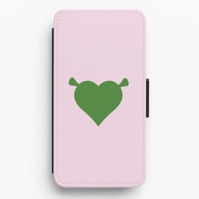 Sleek Form Durable Edge Layer Green Ogre Heart Flip / Wallet Phone Case