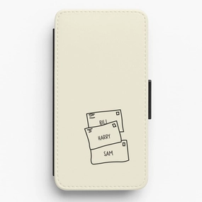 Bill, Harry And Sam Flip / Wallet Phone Case Refined Shield