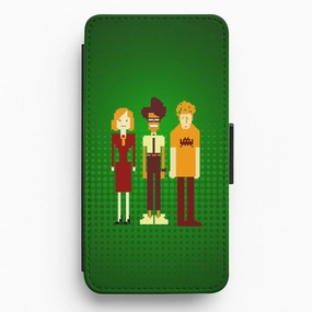 Protective Shell Daily Grip Green The IT Crowd Pixel Flip / Wallet Phone Case