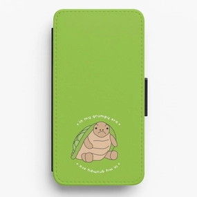 Soft Protection Premium Surface Grumpy Era Turtle Flip / Wallet Phone Case