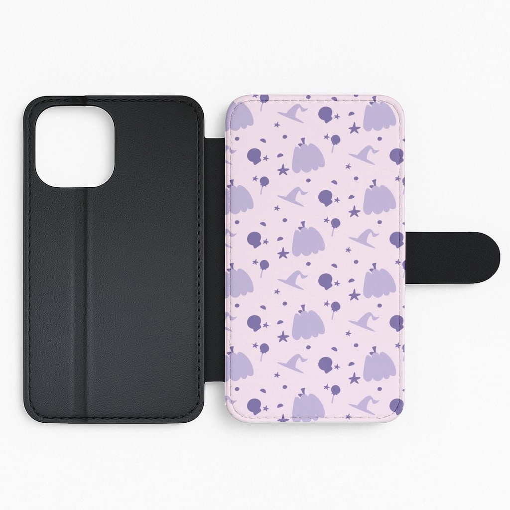 Trendy Pattern Comfort Finish Layer Halloween Pattern 5 Flip / Wallet Phone Case