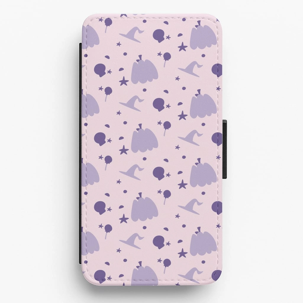Halloween Pattern 5 Flip / Wallet Phone Case Gloss Surface Layer
