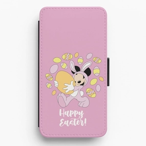Happy Easter Pink  Flip / Wallet Phone Case Polished Touch Flexible Touch