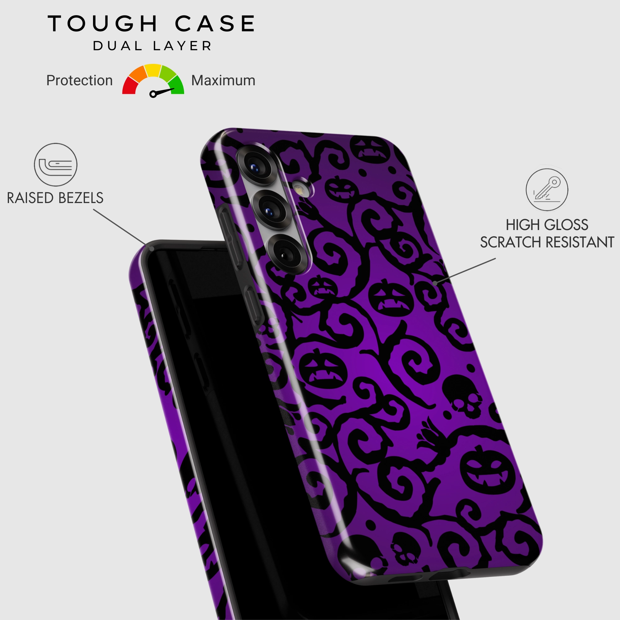 Haunted Swirls Matte Design Texture Compact Feel