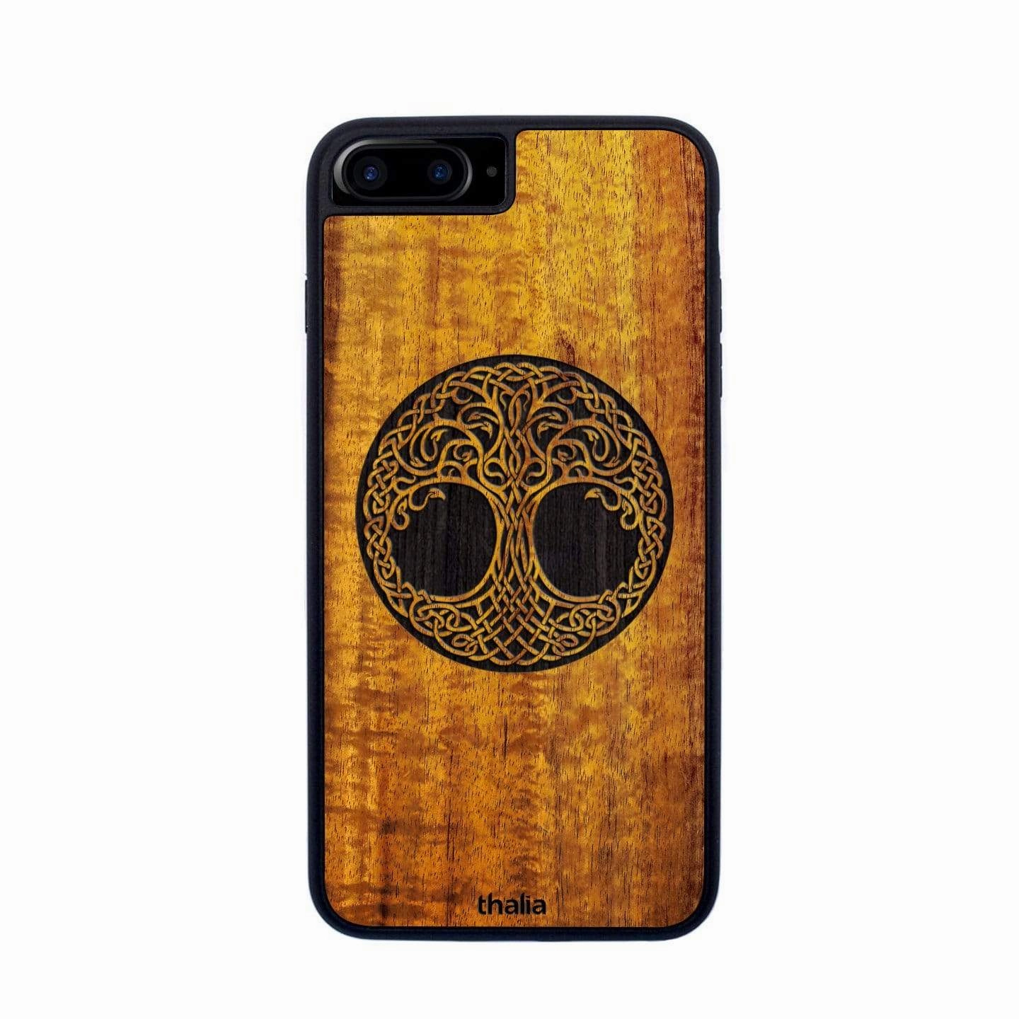 Hawaiian Koa with Tree of Life Engraving | iPhone Case Soft Edge Look
