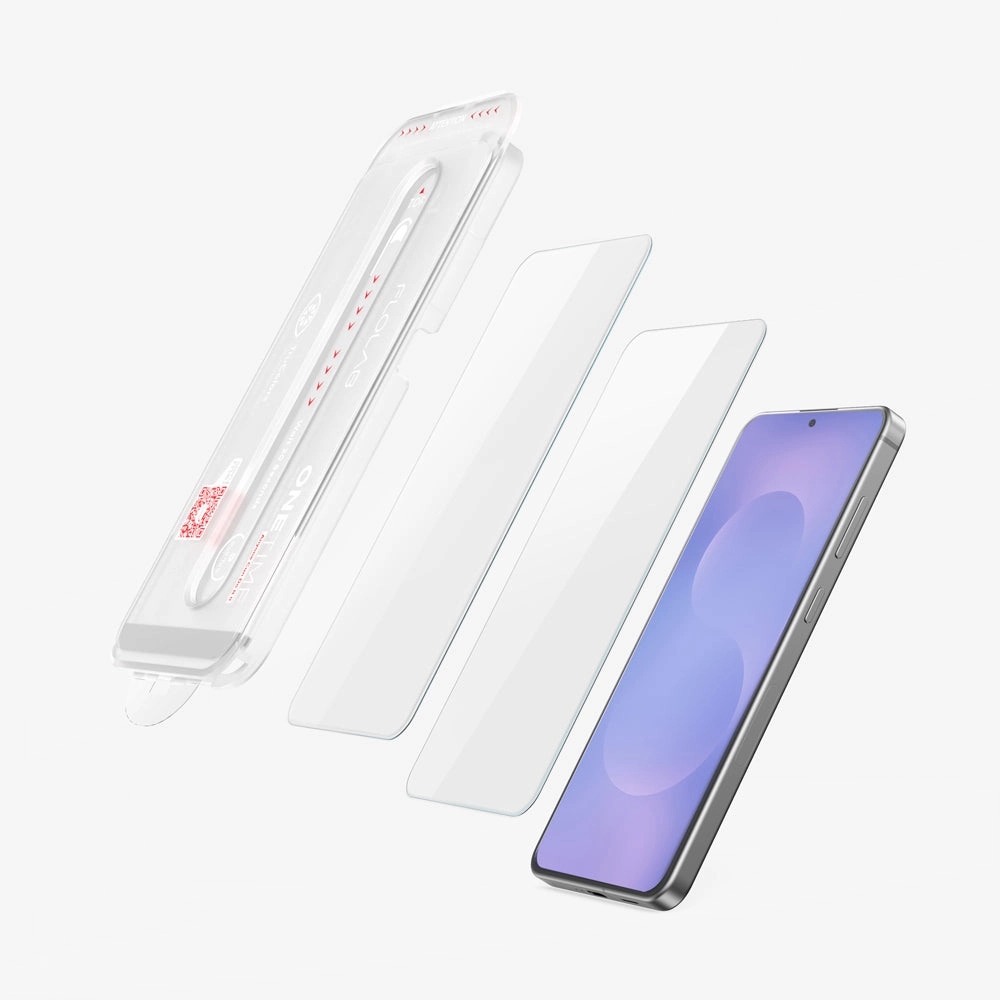 FLOLAB NanoArmour ONETIME 2-Pack Ultra Clear  Samsung Galaxy S25 Edge Complete Screen Coverage