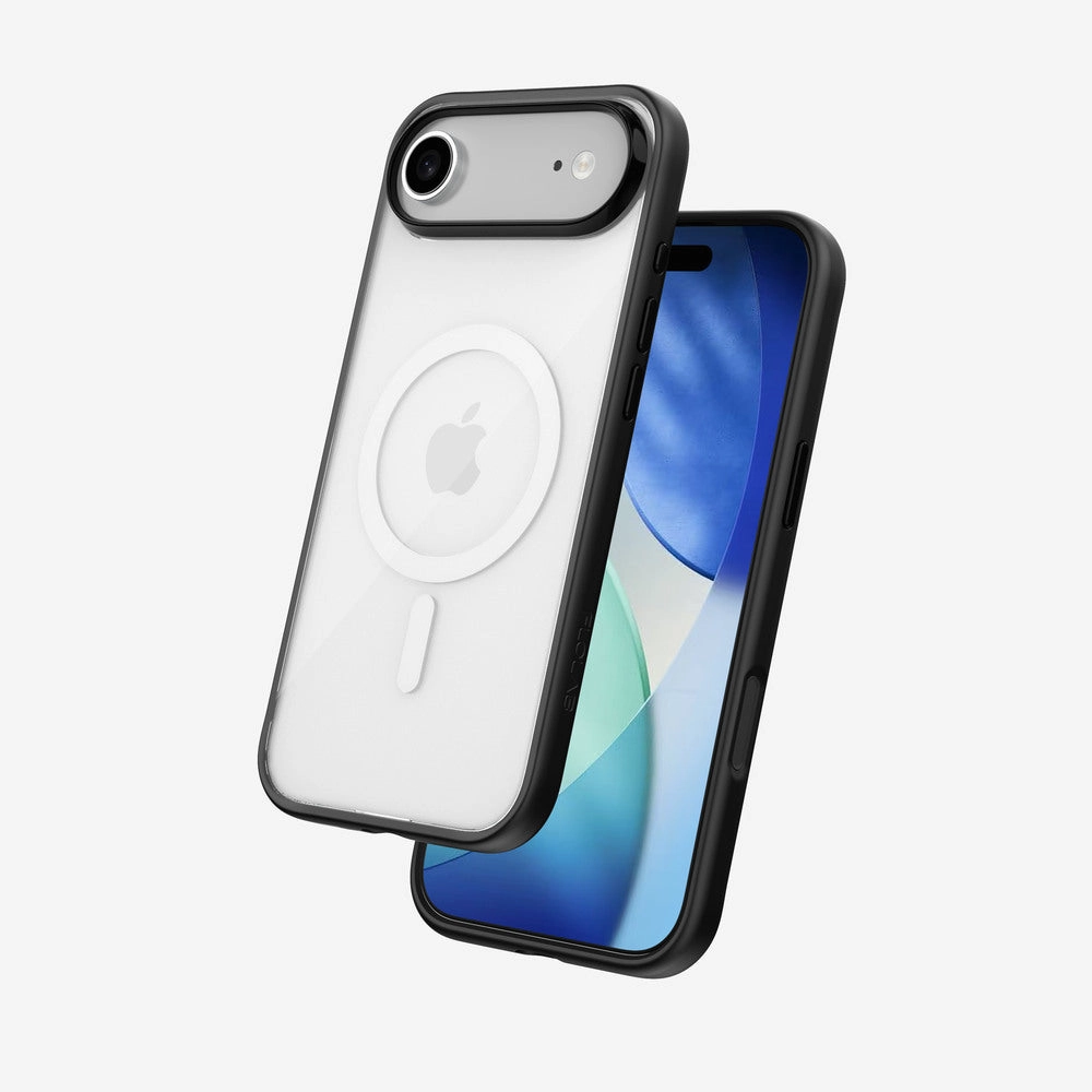 Gaming Protector Screen Fit FLOLAB Surtect Tri-Fusion MagSafe Compatible Case  iPhone 17 Series (Black Clear White Ring)