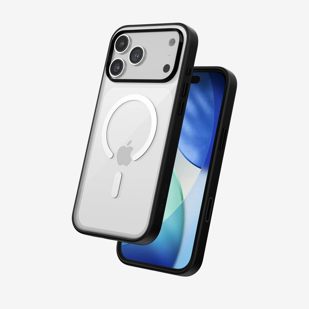 FLOLAB Surtect Tri-Fusion MagSafe Compatible Case  iPhone 17 Series (Black Clear White Ring) professional use