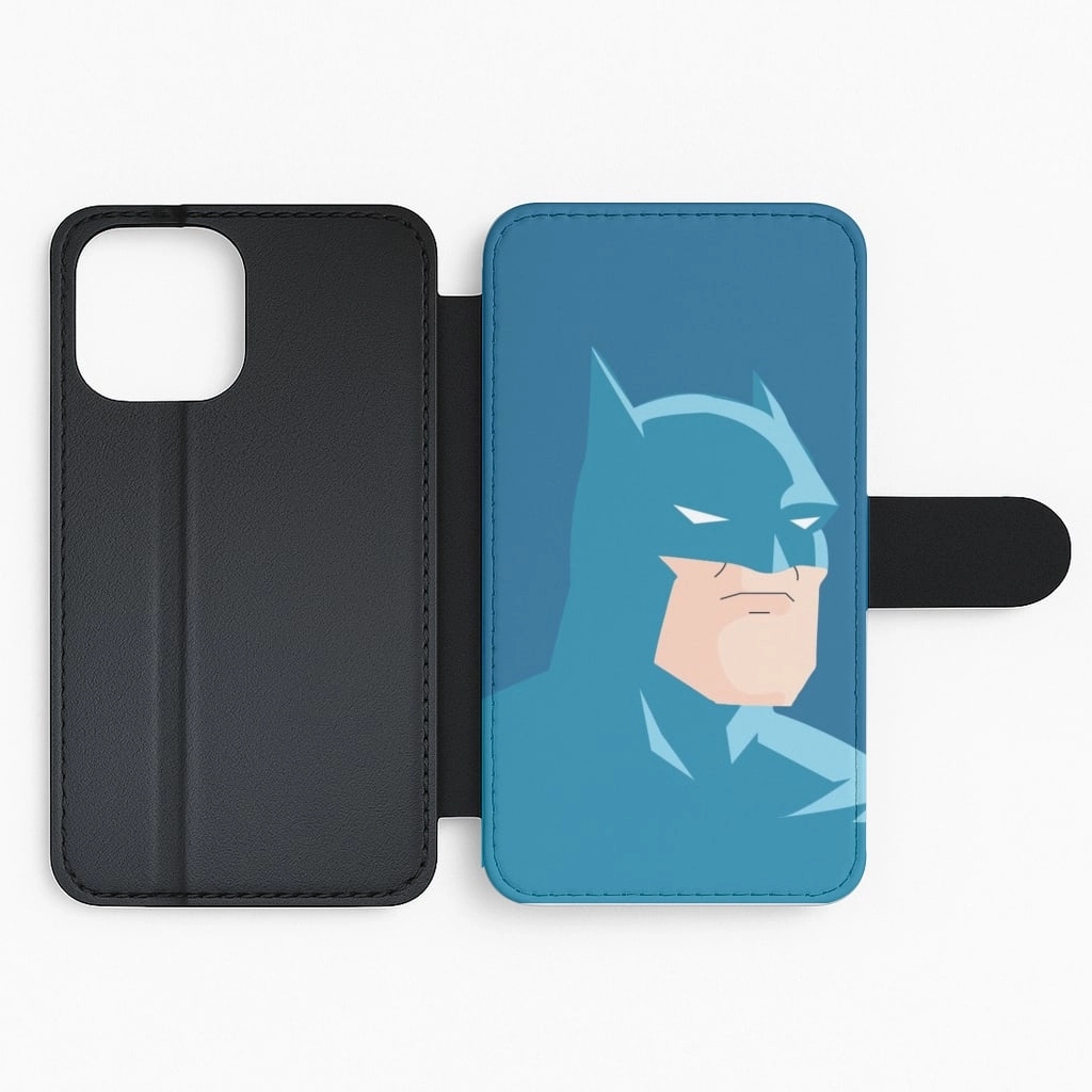 Gloss Layer Finish Blue Batman Wallet Phone Case