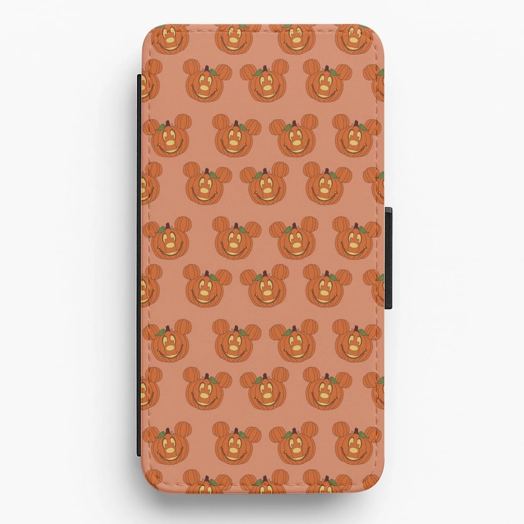 Everyday Use Mouse Pumpkin Pattern Halloween Flip / Wallet Phone Case