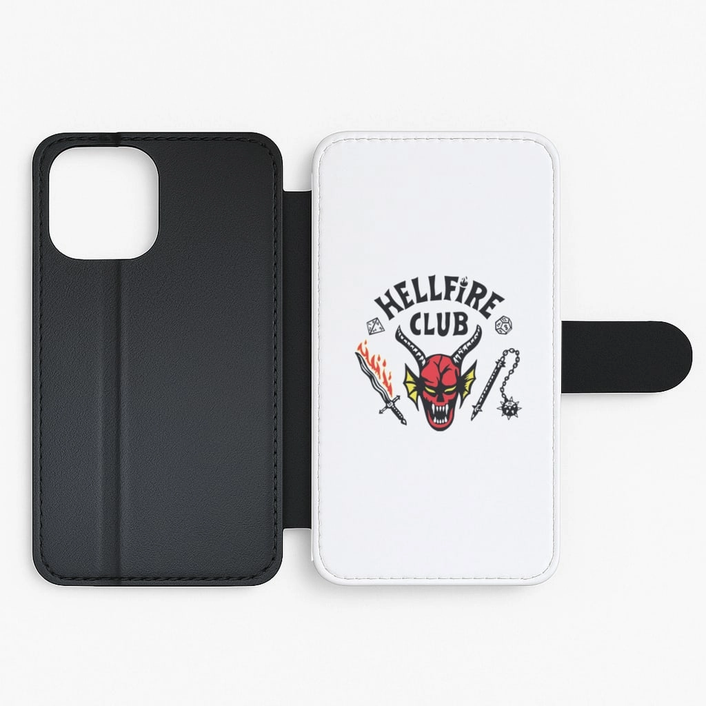 Hellfire Logo - White Flip / Wallet Phone Case Vivid Pattern Design