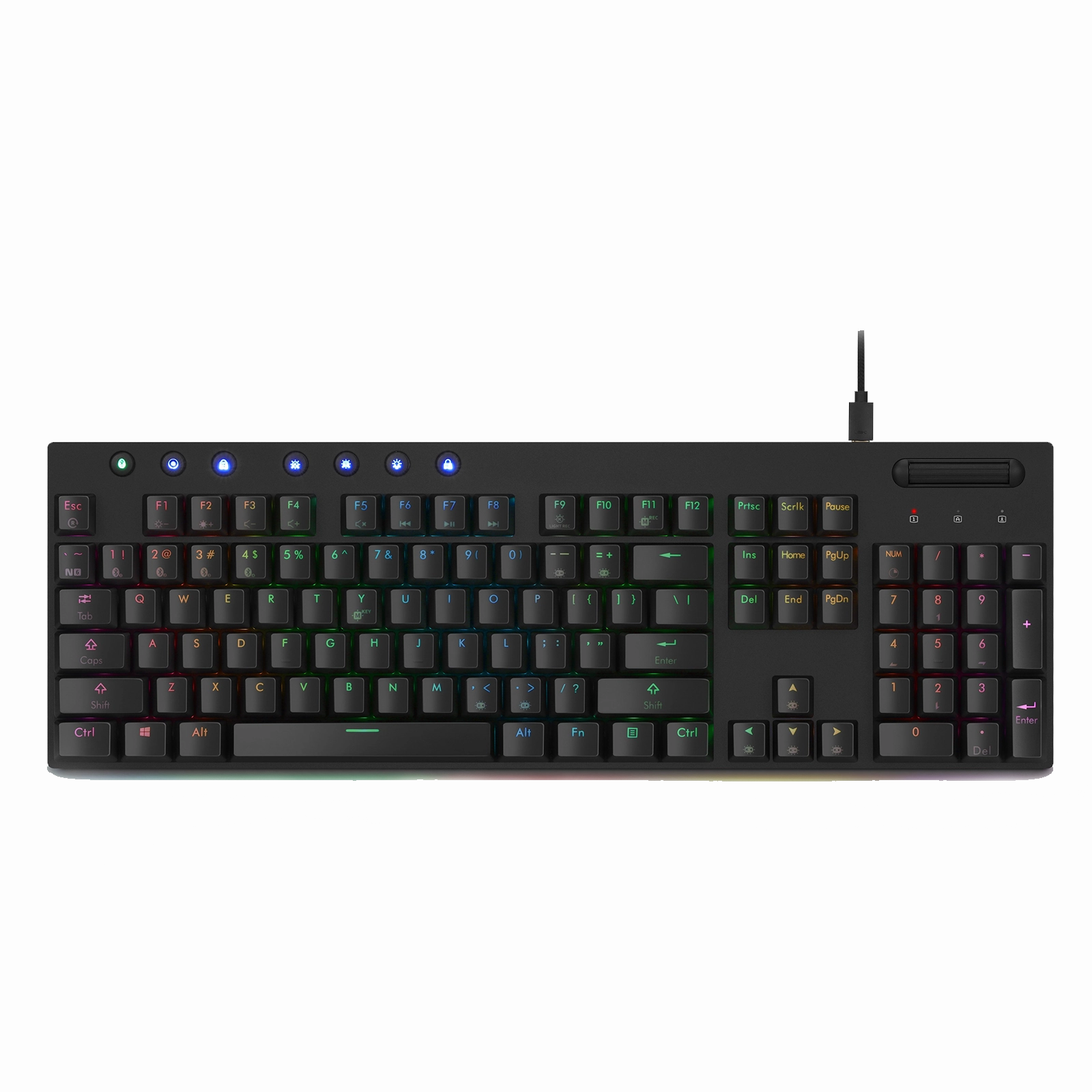 Hexgears GK1702 Mechanical Keyboard - 104 Keys Low Profile Gaming Keyboard -  RGB Backlit -  Wire/Bluetooth Keyboard Tilt Adjustment Full-Size Mechanical