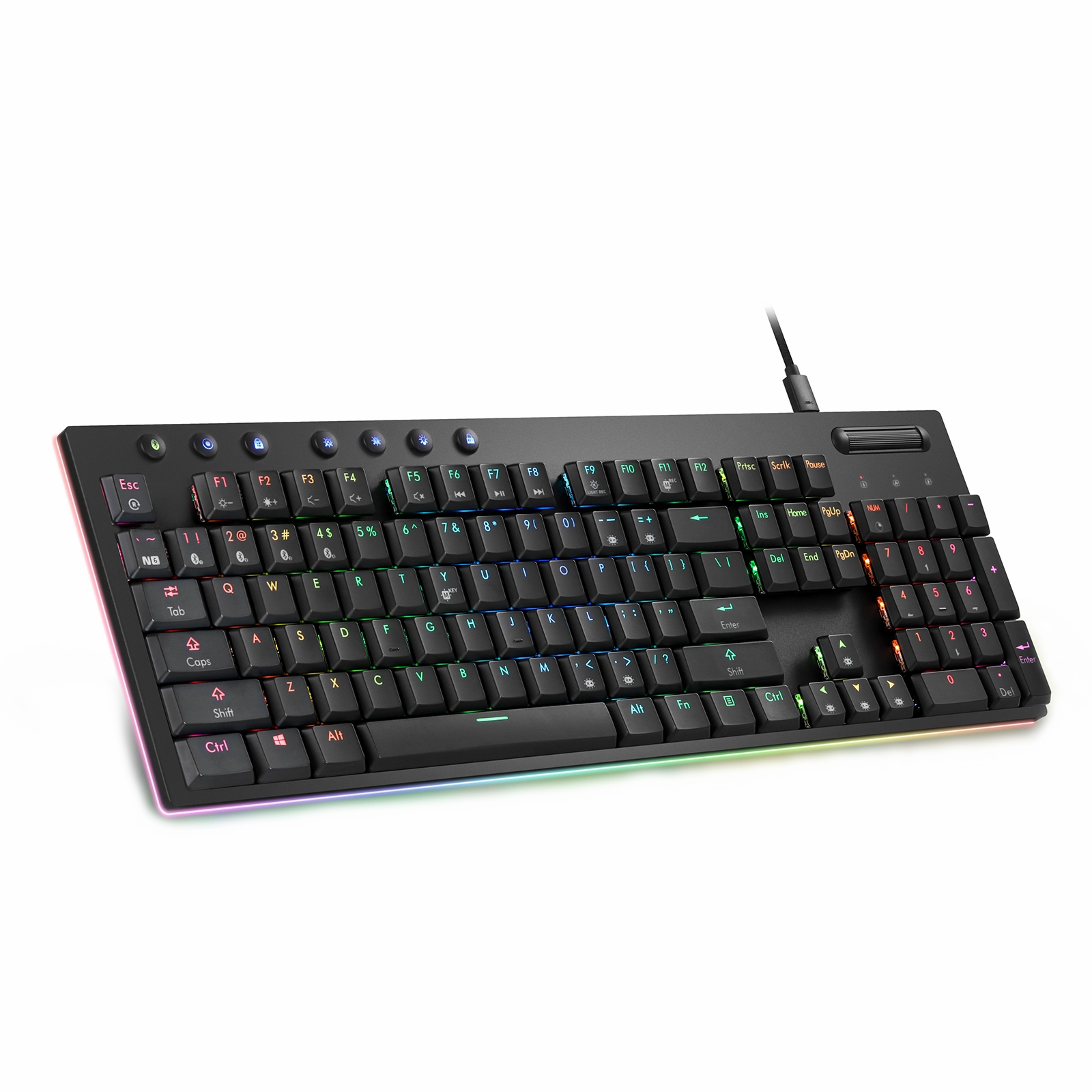 Mechanical Upgrade Tools Hexgears GK1702 Mechanical Keyboard - 104 Keys Low Profile Gaming Keyboard -  RGB Backlit -  Wire/Bluetooth