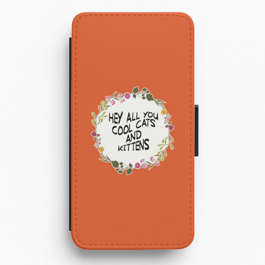 Hey All You Cool Cats And Kittens - Tiger King Flip / Wallet Phone Case Magnetic Mount Compatible