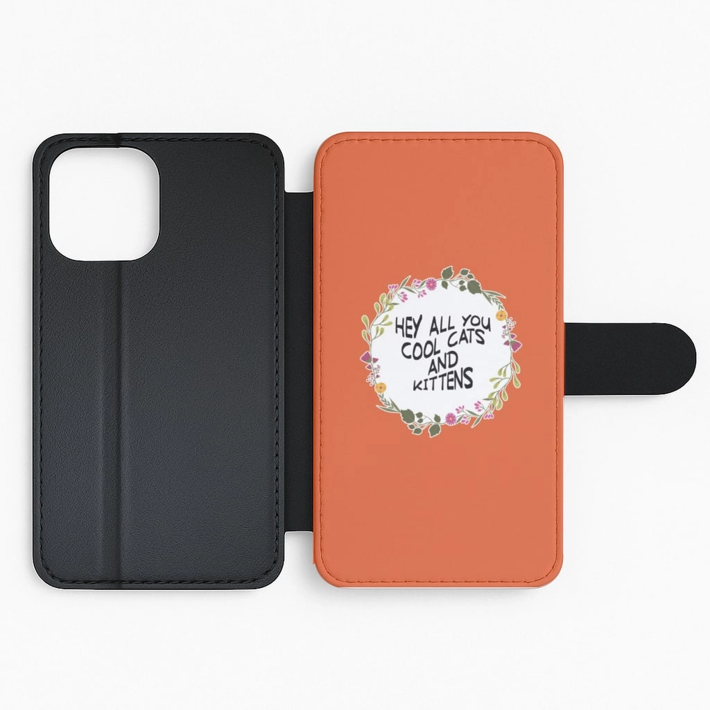 Hey All You Cool Cats And Kittens - Tiger King Flip / Wallet Phone Case Travel Essential Scratch Guard