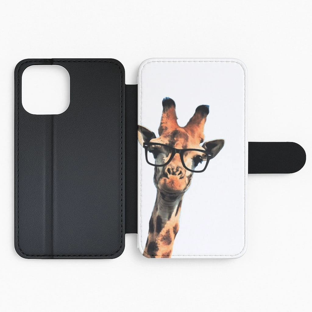 Textured Surface Modern Form Hipster Giraffe Tumblr Flip / Wallet Phone Case