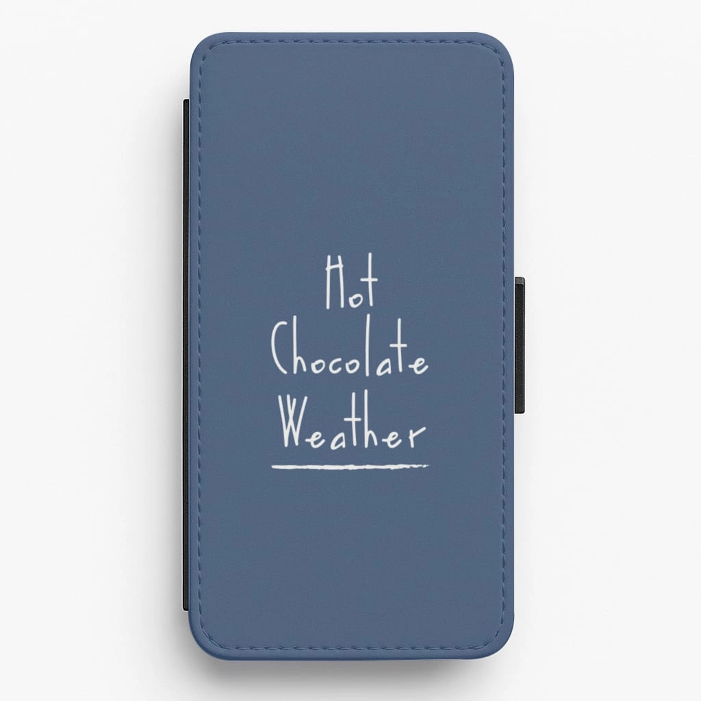 Modern Design Texture Hot Chocolate Weather Flip / Wallet Phone Case