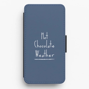 Modern Design Texture Hot Chocolate Weather Flip / Wallet Phone Case