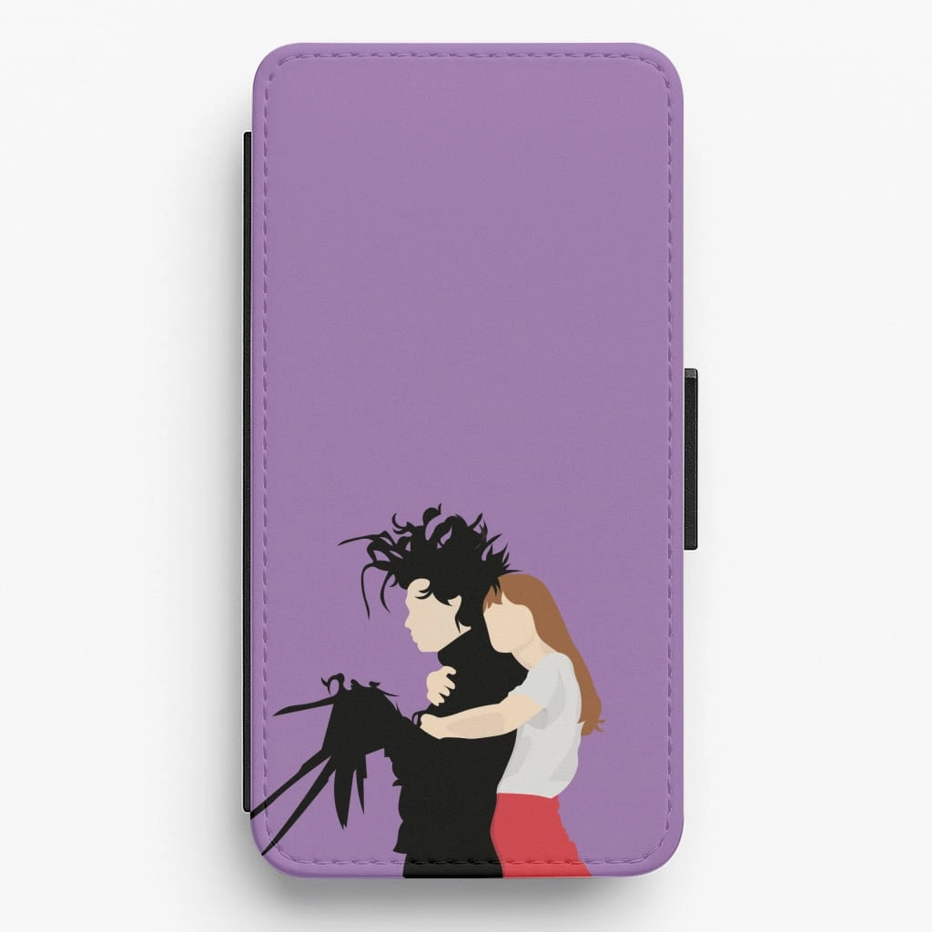 Drop Protection Marble Pattern Hug - Scissorhands Flip / Wallet Phone Case